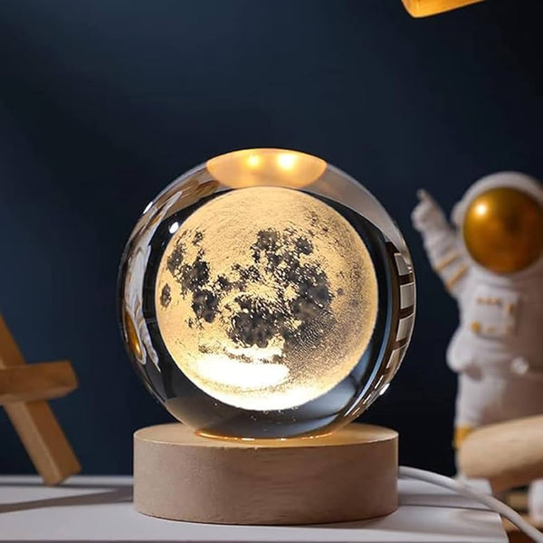 Moon Crystal Ball 3D Night Lamp